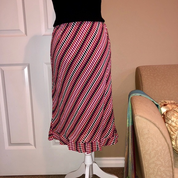 Geo Print Lined Skirt - Picture 4 of 4